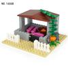 1606B Счастливая свиноферма Счастливая сцена на ферме Сборка аксессуаров Строительные блоки Игрушки