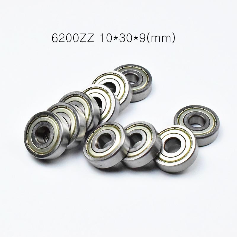 6200ZZ 10*30*9(mm) 10pcs Chrome Steel Metal Sealed Bearings