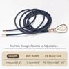 Women Knotted Skinny PU Leather Waist Belt Gold Buckle for Dresses | Thin Rope Belts, Cowgirl Belt, Leather Wrap Belt for Women, Fit Waist 28"-40"