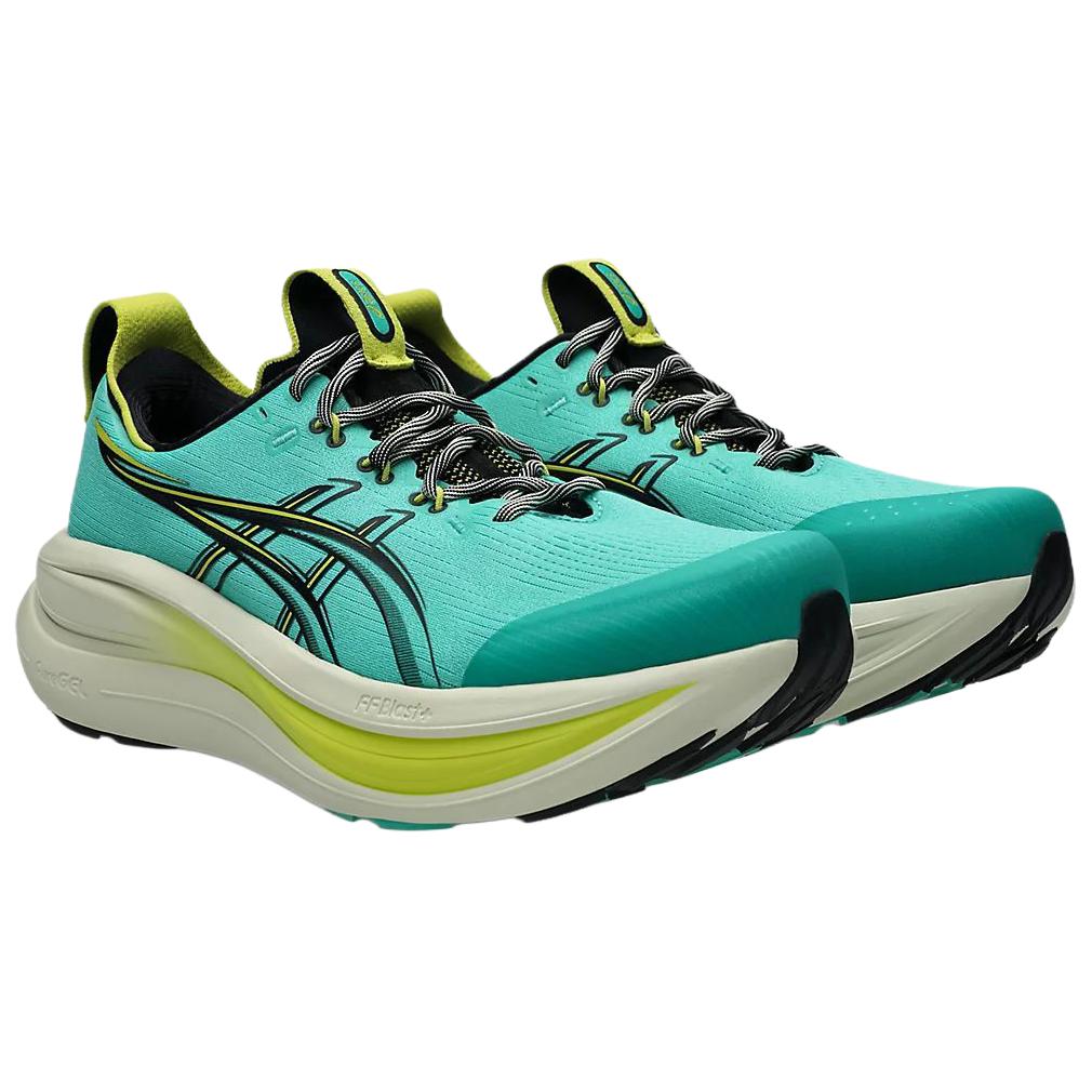 Asics Кроссовки для трейлраннинга Gel-Nimbus 28 Tr, мужские, цвет Aurora-Green Black, 1011C216-300