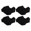4 шт. Черный цвет Ледяной шелк Защита от солнца Головной убор Удобный Дышащий Головной убор Маска для лица для езды на велосипеде