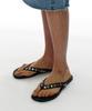 Partimento Women Studded Pointed Flip Flops_Black