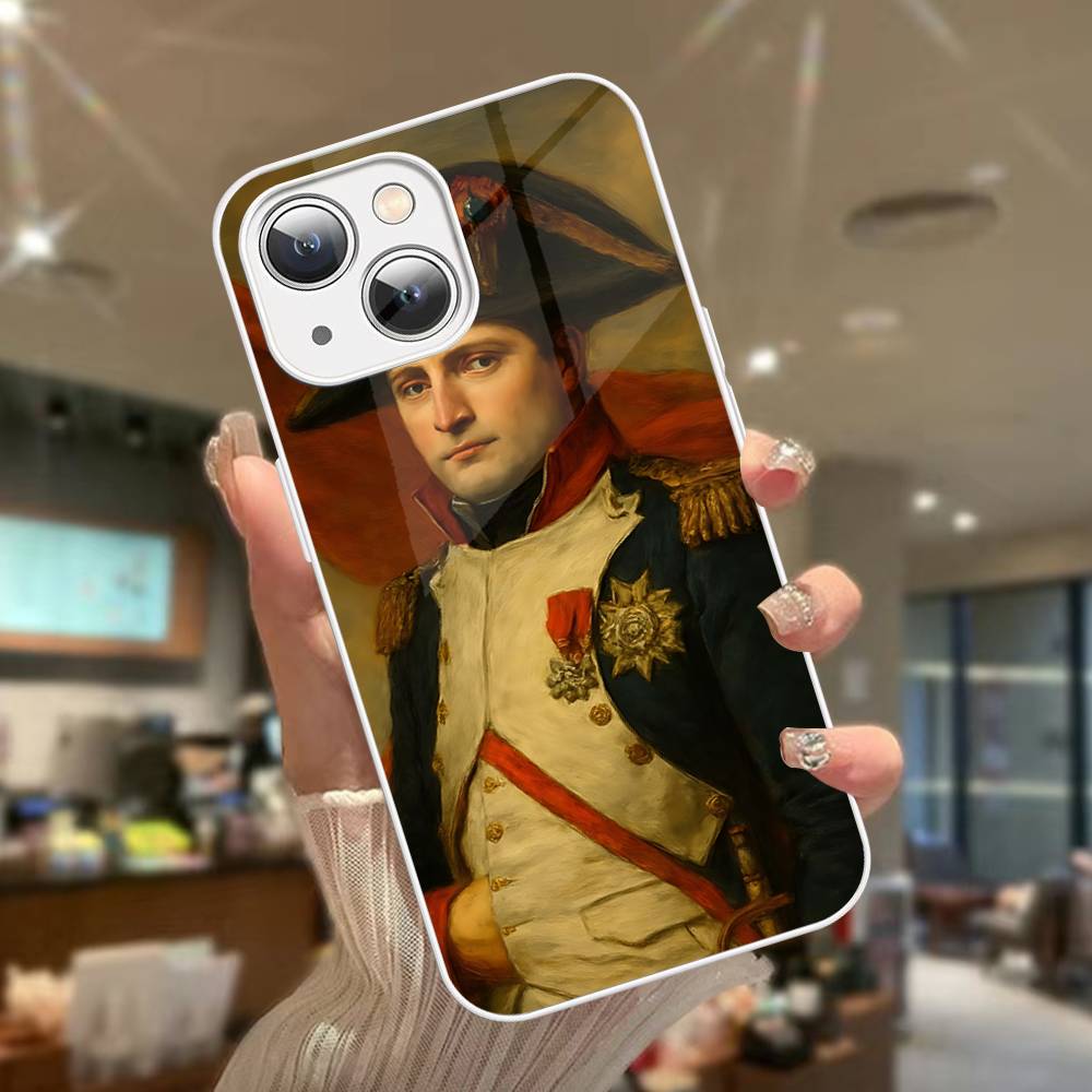 Закаленное стекло с изображением Наполеона Бонапарта для iPhone 14 13 12 11 Pro Mini XS MAX 14Plus X XS XR Чехол