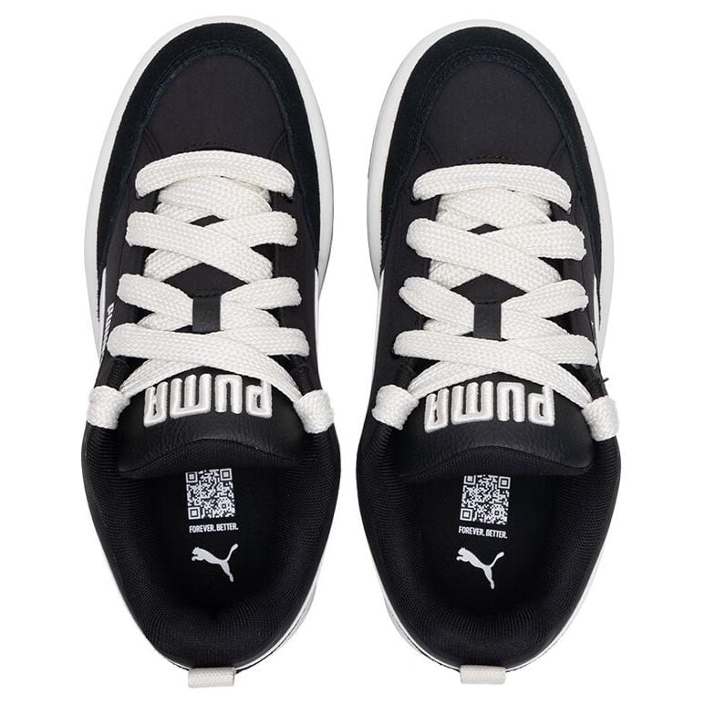 Puma Текстиль Park Lifestyle, Износостойкая Разделенная Коровья Кожа Низкие Кеды для Скейтборда Унисекс Черный Белый 397495-01