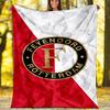 Feyenoord Rotterdam logo printed throw blanket—soft,warm;versatile blanket for all seasons—perfect as &air-conditioning throw,nap blanket