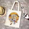 Цельный аниме Luffy Gear 5, простая посылка, элегантная холщовая сумка, сумки на плечо, повседневная сумка для покупок для девочек