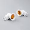 2PCS EU Plug To E27 Adapter LEDs Light B-ulb Converter Socket Holder with ON/OFF Button Switch