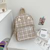 Schoolbag versatile literary and artistic transparent pain bag female contrasting color backpack student schoolbag cute transparent window lightweight