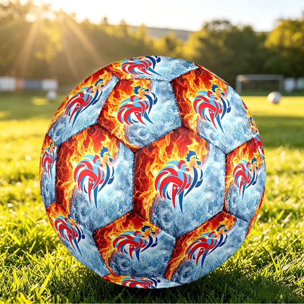 France Football Напечатанный Размер 5 Футбольный Мяч Износостойкий Стандартный Тренировочный Мяч для Взрослых Подарок для Фанатов для Матчей в Помещении и на Открытом Воздухе Спортивный