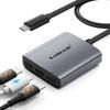 Lemorele TC520 Двойной Type-C Док-станция для AR-очков 4K Двойной экран 100 Вт PD Зарядка Plug & Play для Бизнес-ноутбуков Мобильных устройств