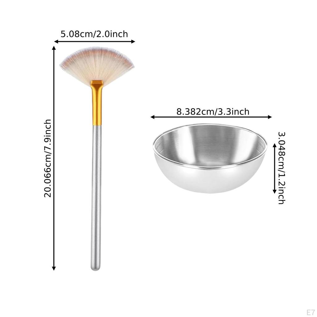4 Pieces Face Mixing Bowl Set DIY Tools Multipurpose Stainless Steel Facial Bowls for Makeup