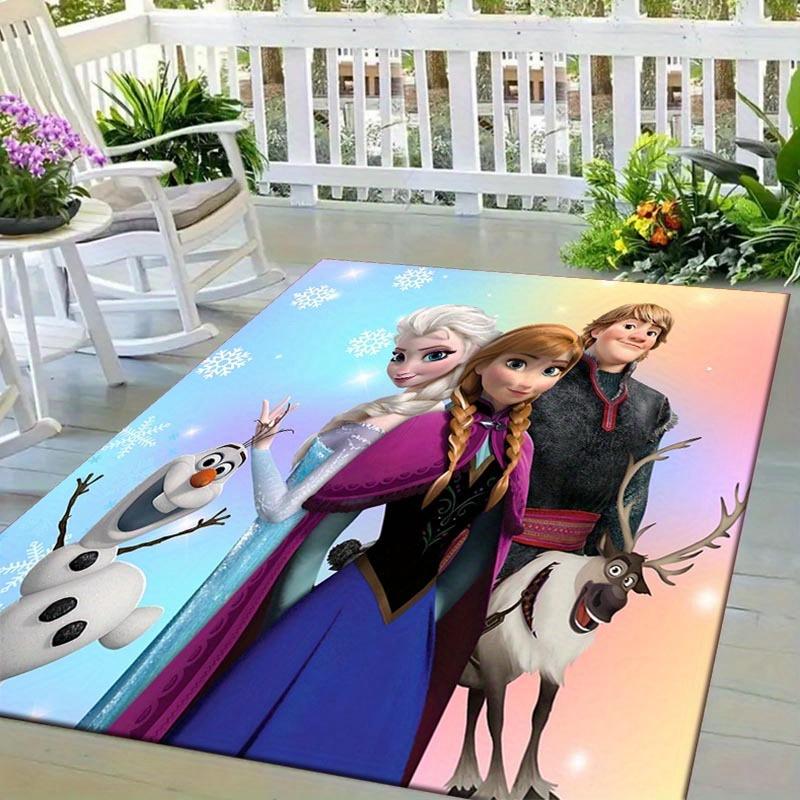 1pc Frozen Pattern Area Rug Soft Flannel Floor Mat for Living Room, Office, Bedroom, Outdoor and Camping, Sofa Coffee Table Floor Mat, Decor