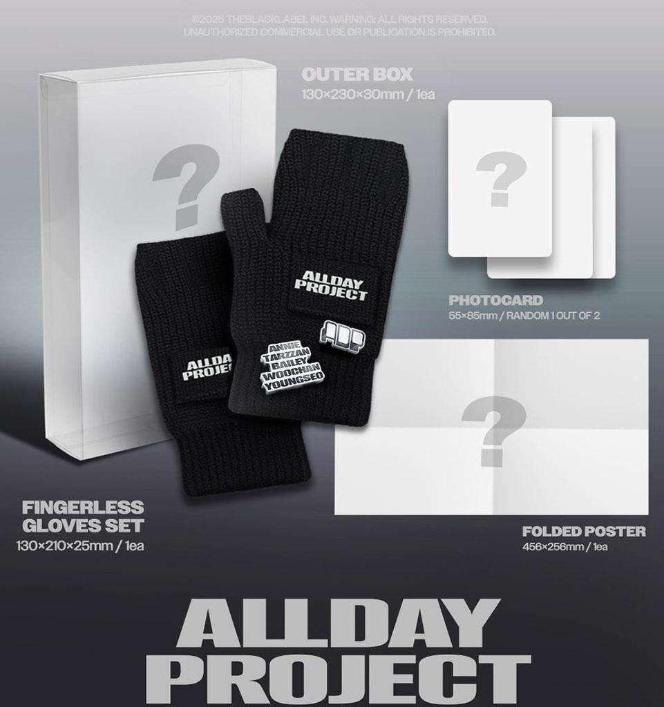 [POB] (MERCH Ver.) (FINGERLESS GLOVES / DRAWSTRING BAG) ALLDAY PROJECT (ADP) [ALLDAY PROJECT] 1st EP ALBUM