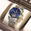 Automatic Mechanical Luxury Wristwatch Tourbillon Waterproof Date&Week Stainless Steel Men Watch