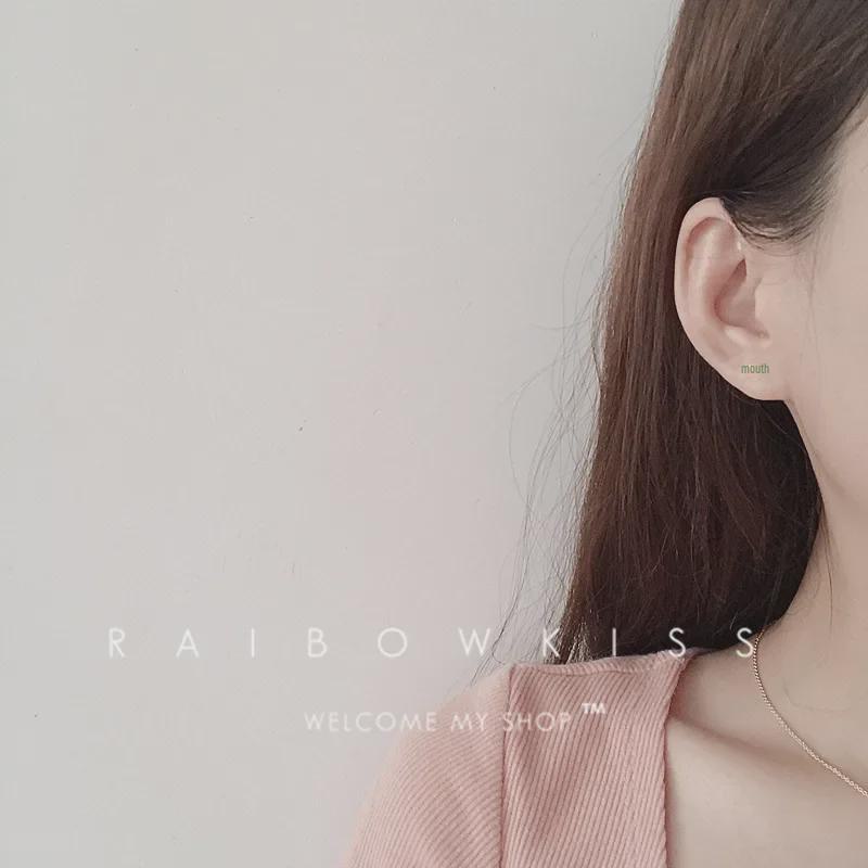 Зеленые мини-серьги-гвоздики с иглами из серебра 925 пробы для мужчин и женщин