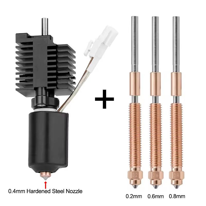 Комплект хотенда для 3D-принтера Creality K2 Plus, комплект сопел с быстрой заменой, закаленная сталь, цельнометаллический дизайн для комплекта хотенда K2 Plus