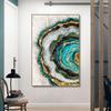 Скандинавская абстрактная зеленая мраморная текстура, настенная живопись на холсте, современная золотая фольга, постер с принтом, картина для украшения гостиной