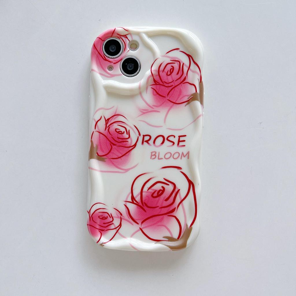 Милый силиконовый чехол для Xiaomi Redmi Note 12 11 Pro itel A60 S23 Oppo A78 A58 A38 iPhone 15 14, чехол с рисунком розы, мягкий бампер из ТПУ
