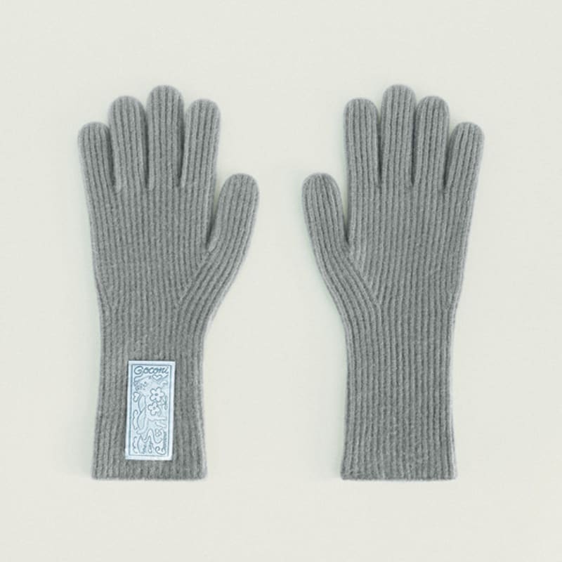 GOCORI KITTEN FINGER HOLE GLOVES - GRAY