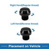 A ABSOPRO Motorcycle Mirror Hole Plug Right Hand M10x1.25 Motorcycle Rear View Mirror Screw Black 2 PCS
