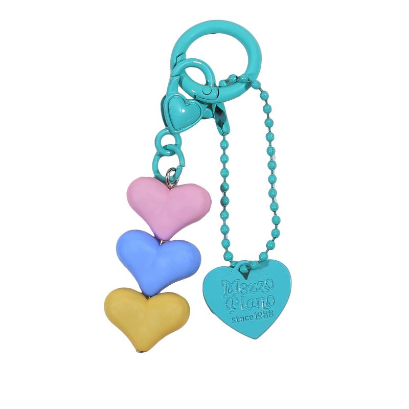 Lovely Adorable Heart Charm Key Chain Purse Pendant Handbag Backpack Keychain Decoration Girls Women Gift