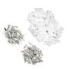Spade Crimp Terminals Female Male 50Pcs/Each with 100Pcs Insulating Sleeves 2.8mm Silver