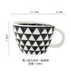 Ceramic Mug Hand-Painted Irregular Chessboard Checkered Coffee Cup Large Capacity Water Cup Milk Tea Oatmeal Mugs Household