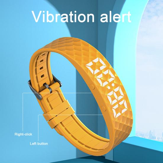 Вибрирующий будильник-часы для крепко спящих, бесшумное пробуждение, умный браслет для мужчин и женщин, регулируемый носимый вибрационный браслет на запястье