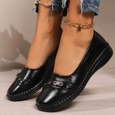 2024 Горячая Распродажа Женская Обувь Небольшие Женские Плоские Модные Кристаллы Повседневные Плоские Женские Новые Большие Размеры Твердые Плоские Низкие Каблуки Zapatos