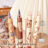 Набор из 6 ручек Kawaii Capybara Gel Pen, быстросохнущие черные и синие чернила, симпатичные гелевые ручки Press, эстетичные канцелярские принадлежности для школы и офиса