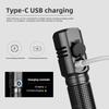 LED Mini Flashlight Type-C Rechargeable Pocket Zoom Flashlight 3 Lighting Modes Suitable for Outdoor Hiking Camping Fishing