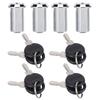 4 Set Cam Lock Zinc Alloy File Cabinet Mailbox Drawer Slidding Door Safety Locks with