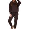 Fashionable Women's Two-piece Zipper Sweatshirt Wide-leg Sweatpants Casual Suit
