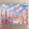 2D plane, 1 set of romantic candy park sign, suitable for theme parties, weddings and event decorations