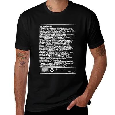 Футболка с человеческими ингредиентами базовая футболка футболки для мужчины упаковка белые футболки для мужчины упаковка хлопковая футболка