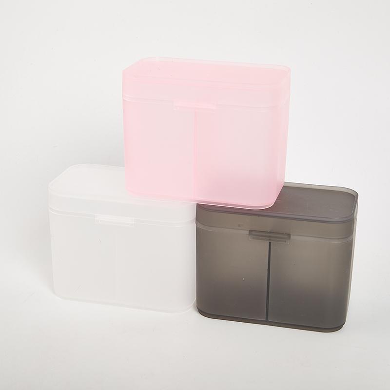 Ватные диски Салфетки для ногтей Кисти для макияжа Органайзер Коробка для хранения с двумя отделениями