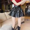 Юбка А-силуэта из искусственной кожи с высокой талией, осень/зима 2024 г. - тонкая, пышная, не пропускающая влагу, дизайн Hot Girl Cake
