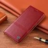 Genuine Leather Flip Cover for Xiaomi Redmi 13C/13R/12C/11A/A1 - Anti-fall Protective Case