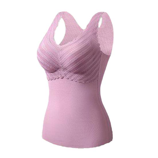 Жилет с V-образным вырезом без рукавов с нагрудными вкладышами, нижнее белье, жилет, бесшовный, бархатная подкладка