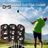 9 шт. чехол для головки клюшки для гольфа из искусственной кожи, защитный чехол для клюшки для гольфа, защитный аксессуар для игроков в гольф