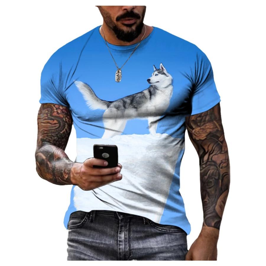 3D Casual Dog Print T Shirt Men Women Summer Animal Tee Man O Neck Short Sleeve Loose Tops Breathable Couples T Shirts