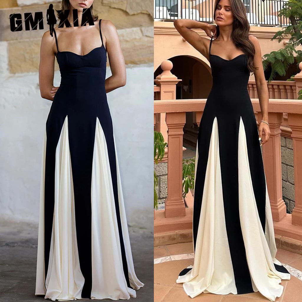 GMXIA Женские модные летние весенние повседневные платья без рукавов с V-образным вырезом