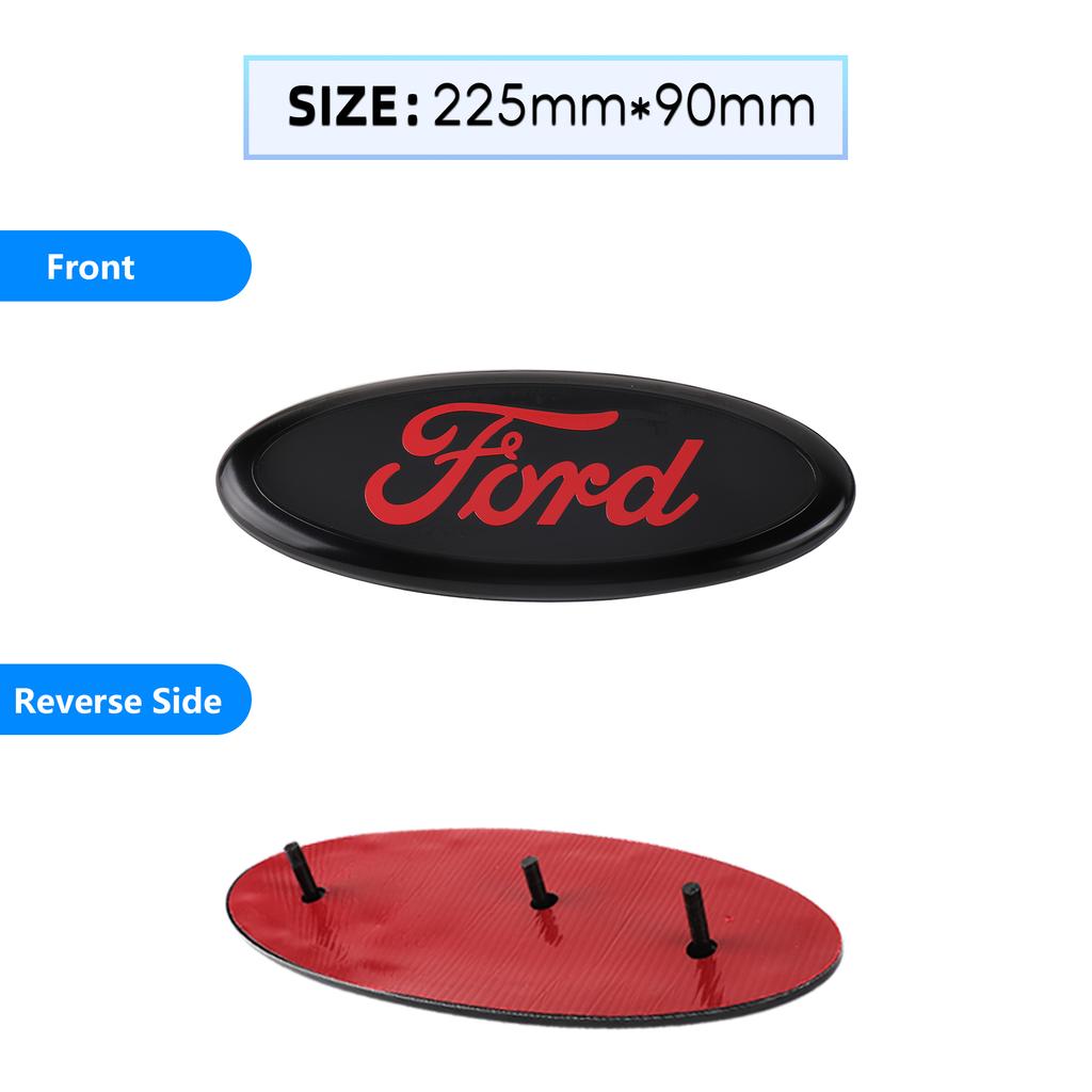 Car Rear Trunk Front Grill Sticker For Ford Grille Emblem Logo Hood Badge Focus Kuga MK7 MAX Fiesta Ranger Mondeo Mustang Escape