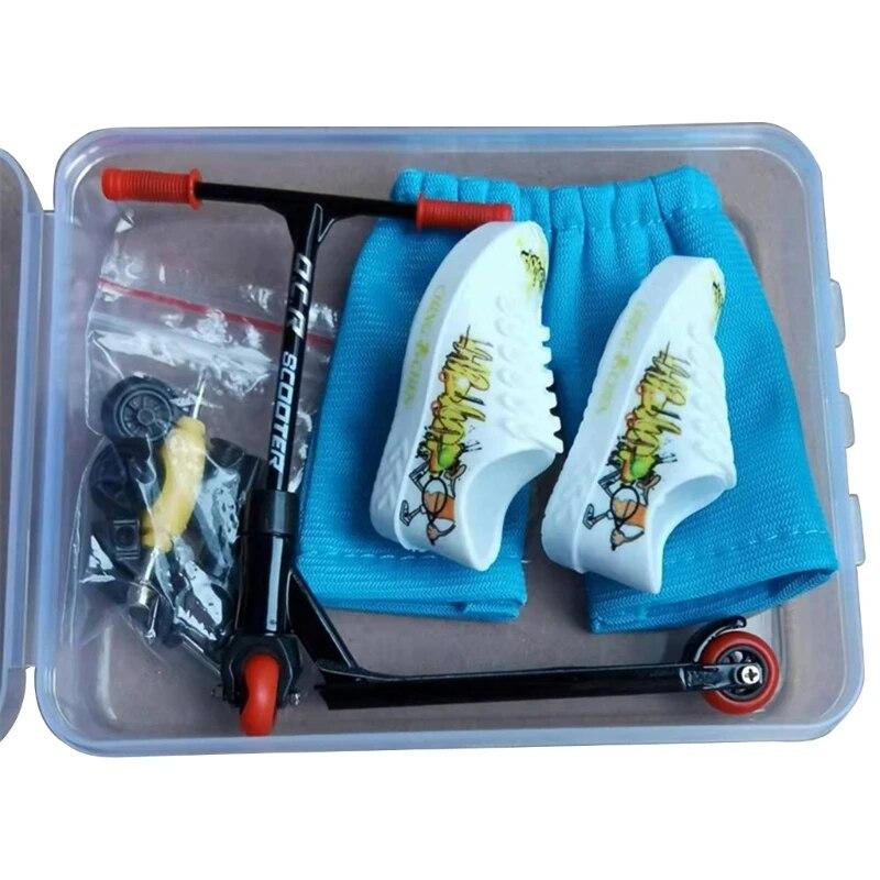 Игрушечный самокат для пальцев, мини-самокаты из сплава, аксессуар для доски для пальцев, штаны и обувь для детей, игрушка для пальцев, вечерние сувениры