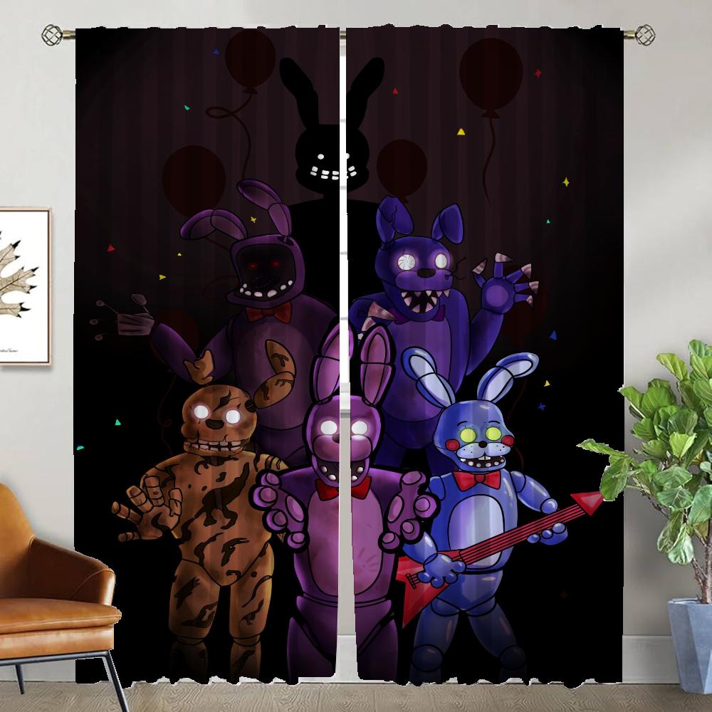 Элегантные шторы для гостиной Five Nights Home Interior Curtains 2 шт. Разделительные шторы Тюль для спальни Шторы