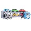 Transport Car Carrier Truck Toy with 6 Small Car for Kids Pull Back Detachable Interactive Toy Carrier Truck