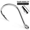 High Quality 20 Pcs Per Box 1# 2/0# 5/0# Corrosion Resistant High Carbon Steel Barbed Offset Jig Single Hooks Snapper