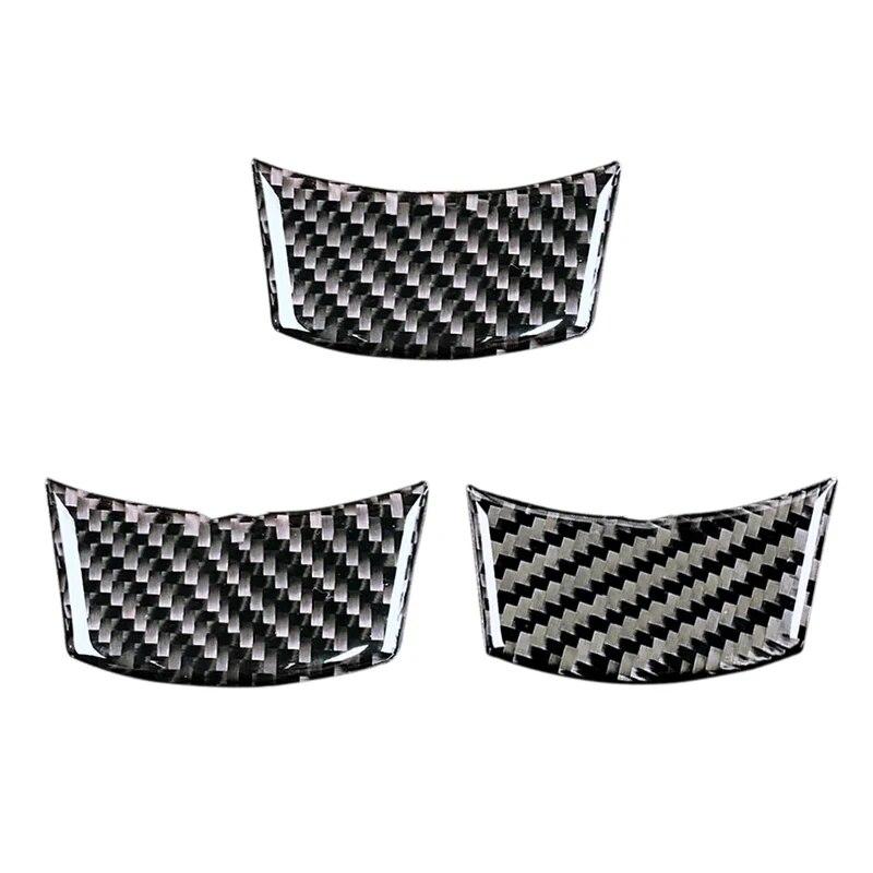 Автомобильный Стайлинг, 3D наклейка на руль из настоящего углеродного волокна, отделка M в полоску для BMW 5 серии E60 2004-2009 2010 520li 523li 525li