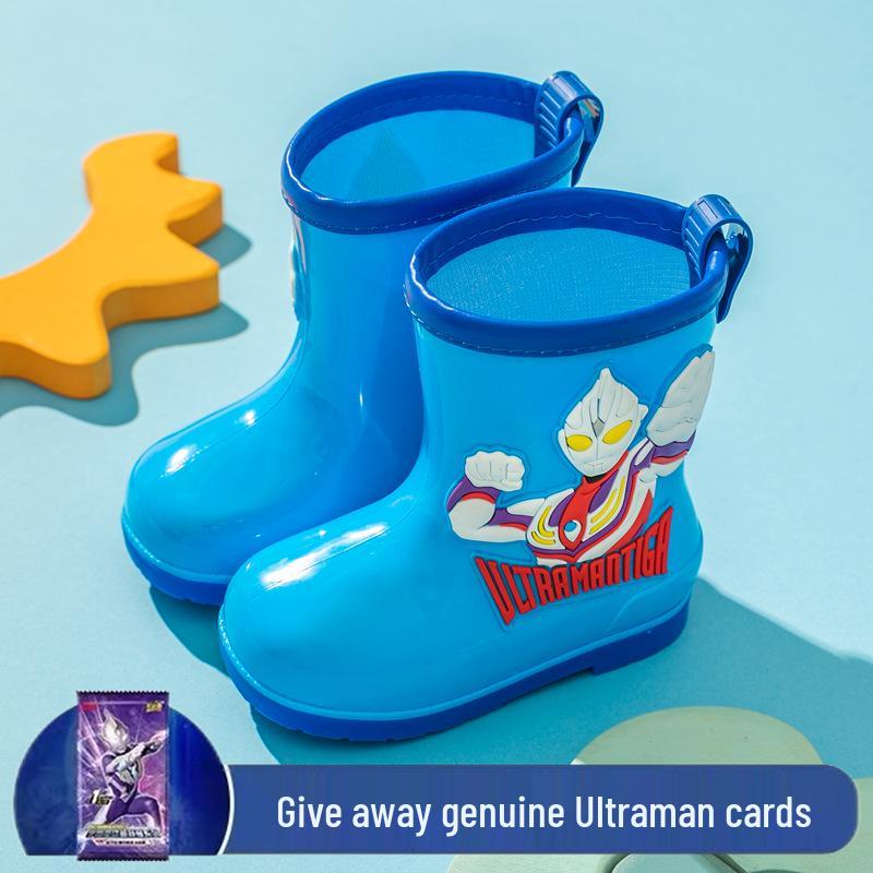 Нескользящие ПВХ резиновые сапоги Ultraman Tiga Zero для мальчиков 2-8 лет