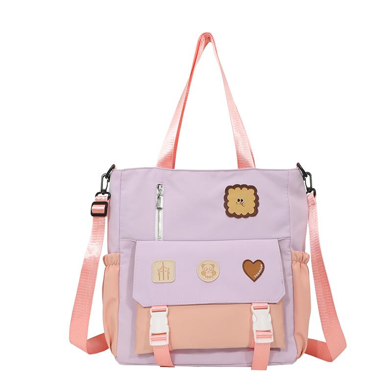 Большая вместительная студенческая сумка, портативная сумка через плечо, милая женская сумка через плечо